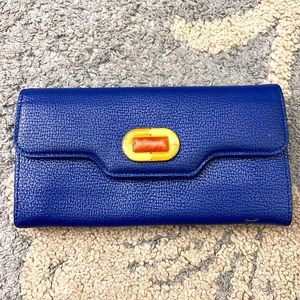 Bvlgari blue leather wallet